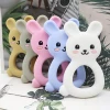 2020 Amazon hot sales Baby supplies silicone bunny baby teether molar stick children toy supplier