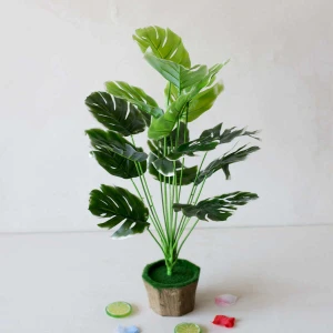 2021 Artificial Palm Plants Leaves Faux Turtle Leaf Party Decorations Home Outdoor Indoor Decor Artificial Plastic Palm Leaves