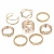 Import 2021 Sailing Jewelry Creative Retro Simple Multi Layer Cross Opening Ring Set Twist 8 Piece Joint Ring Set from China
