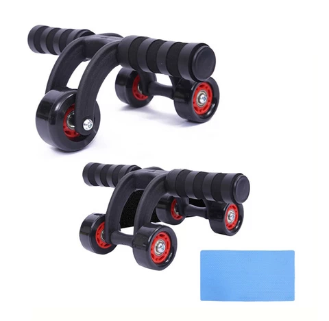 2022 equipment muscle strength training sports fitness 4 wheel power roller abdomen exercise ab wheels