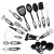 Import 21 Piece and Gadget Set Stainless Steel And Nylon kitchenware, Tongs, Spatulas, Pizza Cutter Kitchen cooking tool set from China