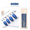 24Pcs Elegant Pure Color Matte Christmas New Year False Nail Press On Nails Artificial Nail Tips with Glue Sticker