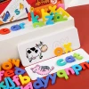 3 in 1 Alphanumeric Board Mathematics Aid kid&#39;s toy Education Toys Montessori Rompecabezas de madera baby toys educational