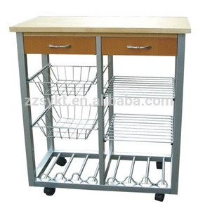 3-tier metal home kitchen storage utility cart vegetable outdoor trolley kitchen dish one piece kitchen moving trolley and box