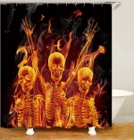 3D thickened polyester floral printing waterproof polyester shower curtain customized