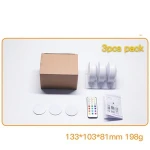 3pack creative dimmer 13 colors RGB with infrared color remote control led cabinet night lights