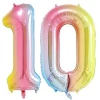 40inch Big 10 Number Balloons Blue Large Foil Mylar Number 10 Balloons for 10 Birthday Party Anniversary Decorations