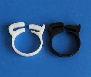 4.1~81.5mm Plastic ratchet type pipe tubing clip snap grip hose clamp with double toothed jaw
