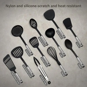 42 Piece Household Stainless Steel And Nylon Kitchen Plastic Utensils -nylon kitchen utensil set