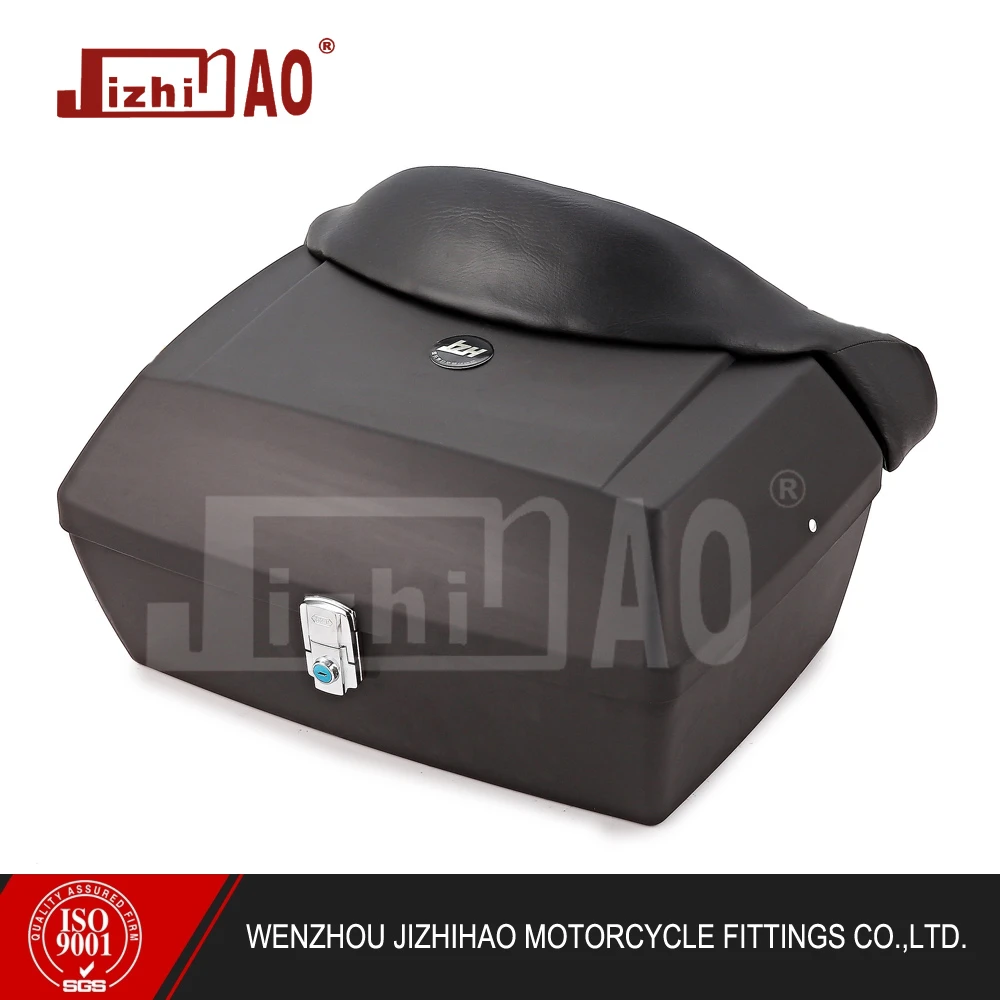 47L ABS Motorcycle trunk/ tail box X Large with large backrest and can be fit audio speakers