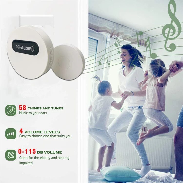 52 Melody Lowes Ip65 Door Chimes Long Range Intelligent Home Activated Infrared Wireless Doorbell