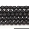 5A Quality Round Loose Natural Black Volcanic Rock Men Bracelet Lava Stone Beads For Jewelry Making