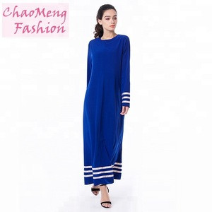 6045# Hot sale blue long mix abaya pakistani sharara dress fashion casual design for muslim fat ladies Islamic clothing
