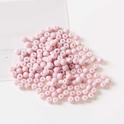 6/8/10/12mm pink Ceramic beads wholesale jewelry loose beads