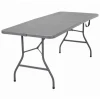 6ft Lightweight Portable HDPE Plastic Table, Leisure Garden Ergonomic Banquet Catering Dining Rectangular Folding Table