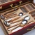 Import 72pcs promotion dinner knife fork spoon set gift with wood box stainless steel cutlery set with gift box from China