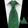 8cm Mens Christmas Tie Set Festival Accessories Christmas Silk Tie for Men Tie Hanky  Set