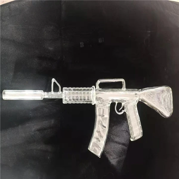 850ml AK47 rifle gun shaped glass decanter / unique gun shaped glass whiskey decanter and glasses sets