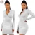 Import 9112710 hot sell side stripe zipper solid slim bodycon mini Ladies Casual Dresses Women from China
