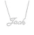 Import 925 Sterling Silver Custom Diamond Name Plate Necklace Name Necklace Personalised from China