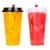 Import 95-caliber transparent disposable bubble tea cup customized printing 650ml beverage plastic cup from China