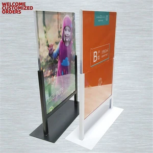 A4 acrylic metal base Car Cleaning Tools store display Vehicle Equipment poster stand Motorcycle Meter sign holder