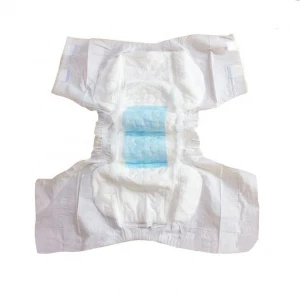 ABDL plain white printed adult baby diapers with blue core