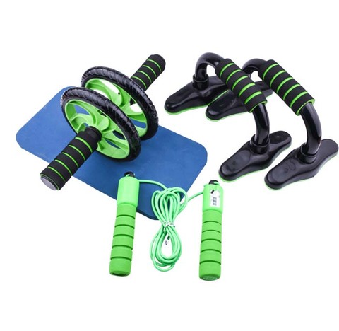 Wellshow Sport Ab Wheel Roller Automatic Return Elbow Support And Knee