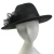 Import ABPF Vintage Ladies 100% Handmade Black Wide Brim Wool Felt Hat Fedora from China