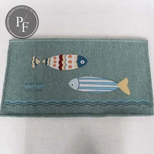 Accept customized fish pattern textile kitchen carpet / door mat / kitchen mat