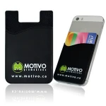 adhesive silicone mobile phone card holder wallet
