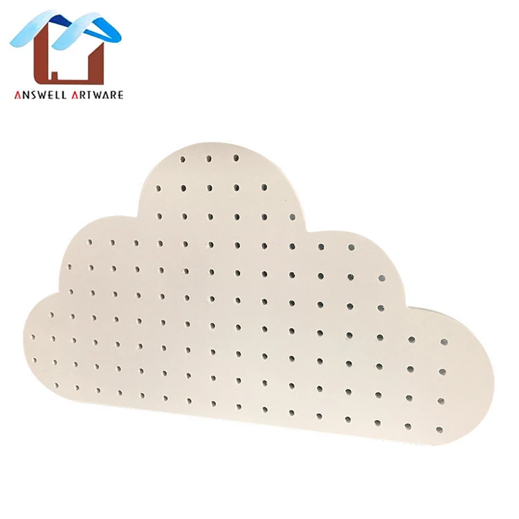 Adjustable Wall Organizer White Cloud Shaped Tool Storage Wall Hanging Plaque Pegboard