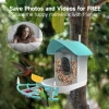 AI Identify Birds Species Smart Birds Camera Solar Powered Smart Bird Feeder with Camera Wireless Outdoor