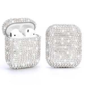 Airpod cases 2020 Bling diamonds Earphones Case For Airpods 1 2 Apple TWS Earbud Earphone Accessories Protective