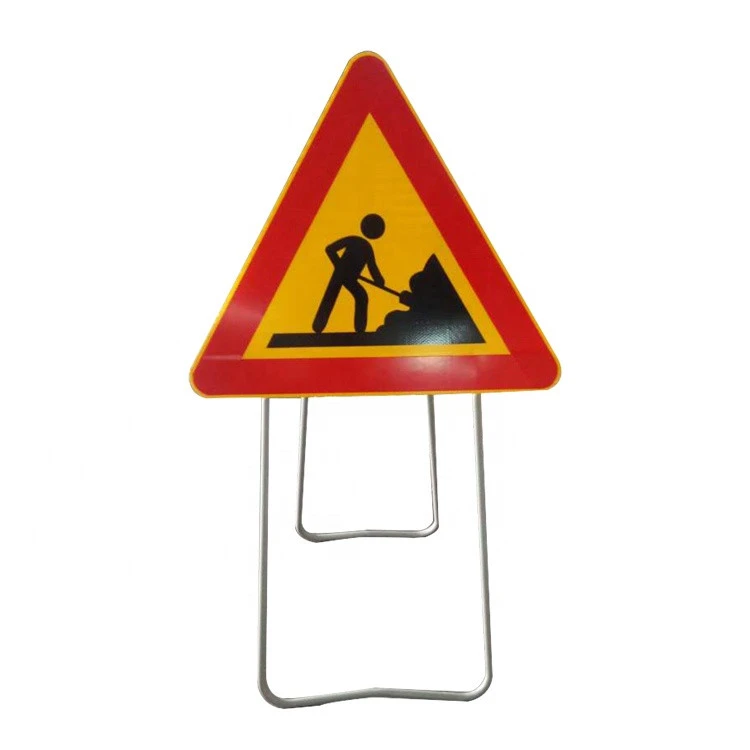 Aluminium Road Sign With Foldable Bracket /Warning Traffic Sign/Reflective Traffic Sign