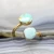 Import AM-YGH275 Wholesale 2 Stones Blue Turquoise Ring,Gold Plated Adjustable 2 Row Rings Jewelry from China