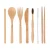 Import Amazon Eco-Friendly Natural Bamboo Cutlery Set green pouch bag Travel flatware Kit outdoor camping bamboo Utensil set from China