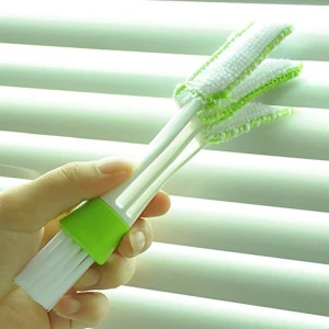 Amazon Hot Sale Double Head Car Air Conditioner Vent Slit Cleaner Brush Window Dusting Blinds Keyboard Cleaning Brushes