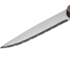 Amazon Hot Sales Kitchen Stainless Steel Serrated Blade Steak Knife With  Sapele Handle
