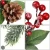 Import Amazon Hot Selling Christmas Decorations Supplies Snowy Christmas Pine Cone Flower Decoration With Holly Red Berry from China