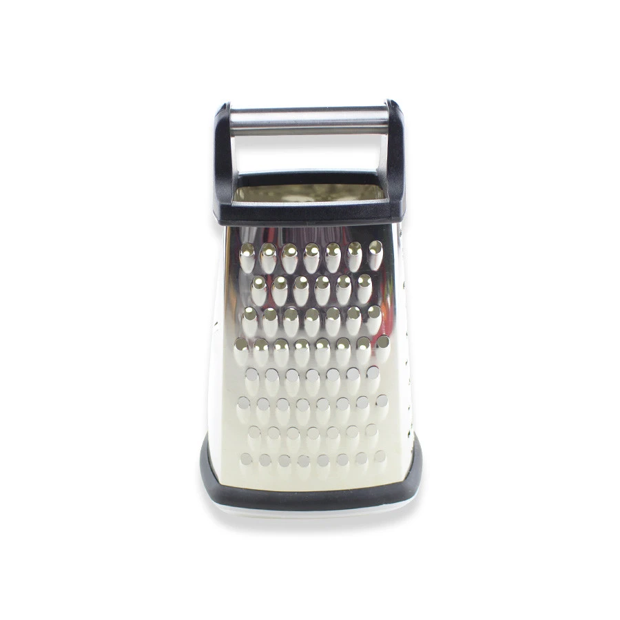 Amazon Hot Selling Stainless Steel Multipurpose 4 Sides Vegetable Cheese Box Grater With Container for Kitchen Tools