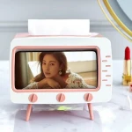 Amazon top seller Multi-functional Home accessories Modern Tissue box container Desktop Napkin Storage box with phone holder