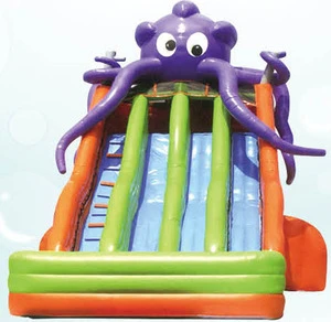 Amusement park inflatable playground slide inflatable bouncer castle QX-18122C