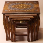 Antique Carved Set of four side Tables