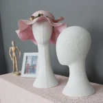 April Promotion MARCH EXPO PU foam mannequin head model hat stand wig stands