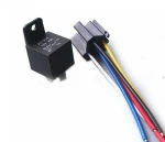 Automobile Relay 12V 24V/40A Automobile Line Modification Headlamp Horn GPS Navigation 4-foot 5-foot socket