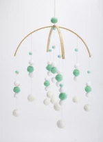 Baby Crib Mobile Wooden Wind Chime Bed Bell,Nursery Mobile Crib Bed Bell Baby Bedroom Ceiling Wooden Beads Wind Chime Hanging