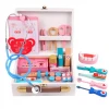 Baby Doctor Trolley Toy Simulation Sound And Light Stethoscope Medicine Cabinet Play House Set