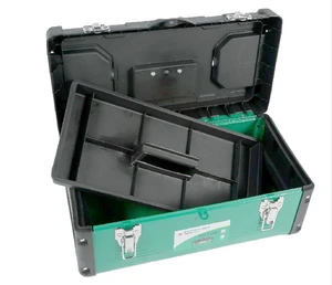 Berrylion Plastic Iron Tool Box 19&quot;/475mm Easy to Carry Tool Box