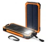 Best selling wholesale waterproof dual USB solar power bank 10000mah external solar with LED lamp